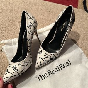 Stunning shoes. I bought from the real real but too small. Fit like a 9